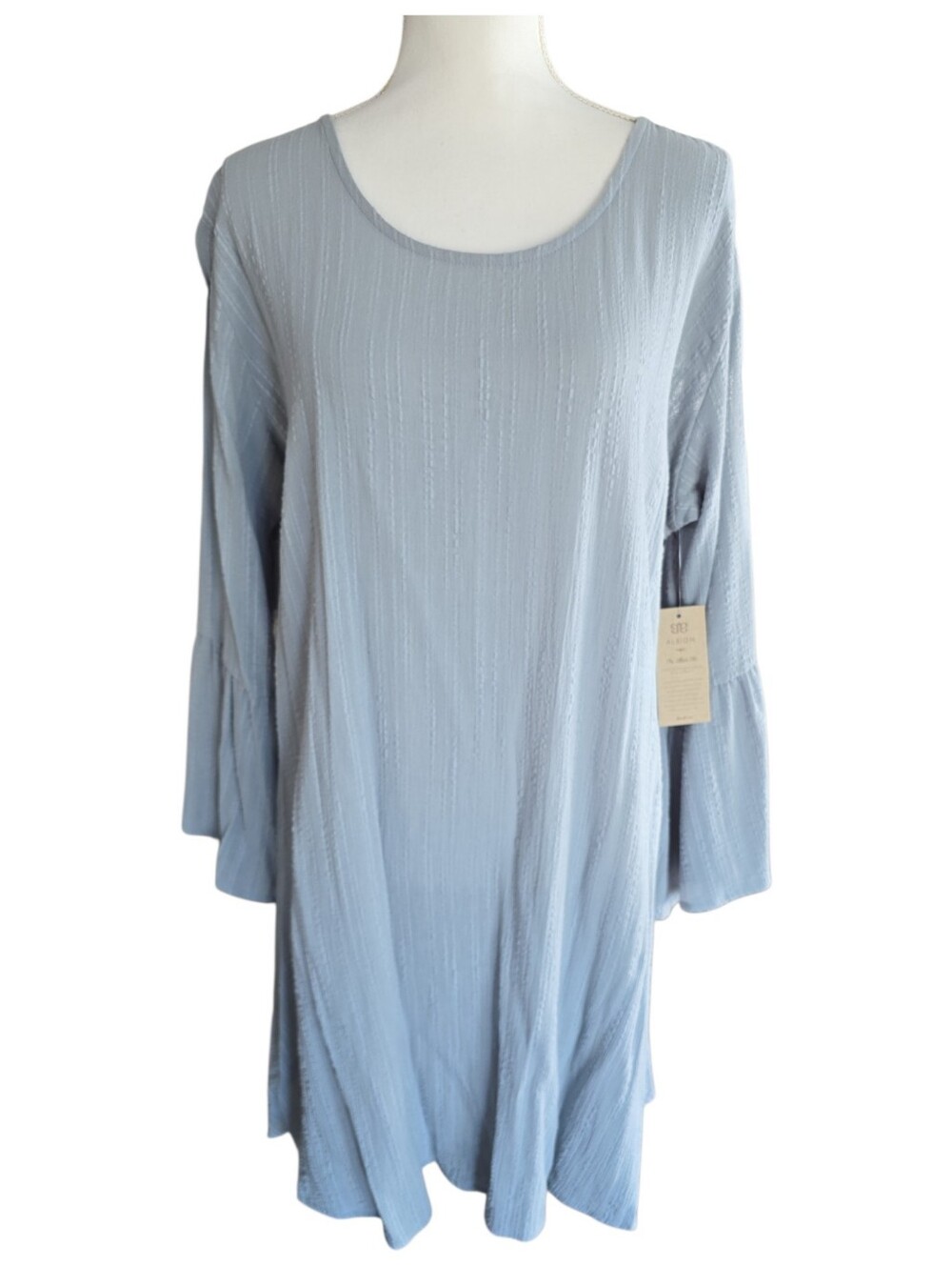 Albion NWT Quarry Textured Tunic Dress Size Large 100% Cotton Retail $68